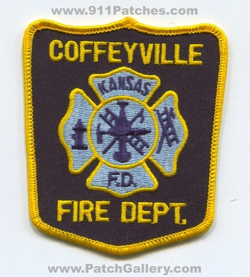 Coffeyville Fire Department Patch (Kansas)
Scan By: PatchGallery.com
Keywords: dept. f.d. fd