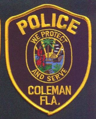 Coleman Police
Thanks to EmblemAndPatchSales.com for this scan.
Keywords: florida