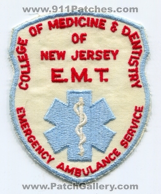 College of Medicine and Dentistry of New Jersey Emergency Ambulance Service EMT Patch (New Jersey)
Scan By: PatchGallery.com
Keywords: & emergency medical technician e.m.t. ems