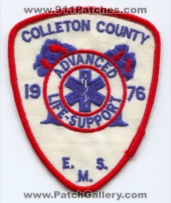 Colleton County Emergency Medical Services EMS Patch (South Carolina)
Scan By: PatchGallery.com
Keywords: co. e.m.s. advanced life support als