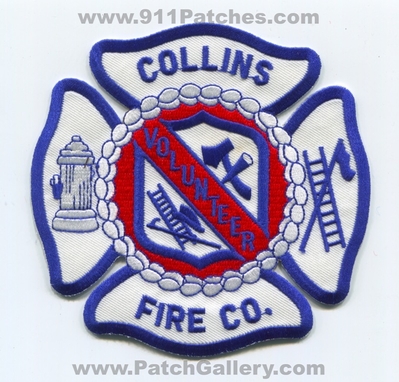 Collins Volunteer Fire Company Patch (New York)
Scan By: PatchGallery.com
Keywords: vol. co. department dept.