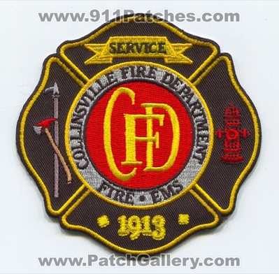 Collinsville Fire Department Patch (Oklahoma)
Scan By: PatchGallery.com
Keywords: dept. ems service 1913