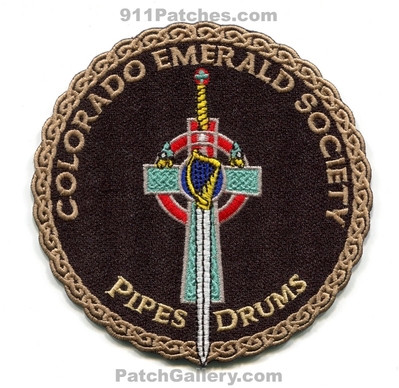 Colorado Emerald Society Pipes and Drums Patch (Colorado)
[b]Scan From: Our Collection[/b]
Keywords: fire department dept. rescue sheriffs office police