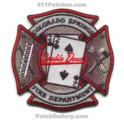 Colorado Springs Fire Department Station 22 Patch (Colorado)
[b]Scan From: Our Collection[/b]
[b]Patch Made By: 911Patches.com[/b]
Keywords: dept. csfd company co. double deuce