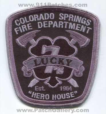 Colorado Springs Fire Department Station 7 Patch (Colorado) (Subdued)
[b]Scan From: Our Collection[/b]
Keywords: dept. csfd co. company lucky 7s hero house est. 1964