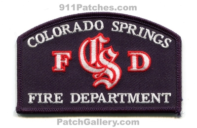 Colorado Springs Fire Department Patch (Colorado)
[b]Scan From: Our Collection[/b]
Keywords: dept.