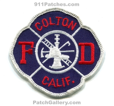 Colton Fire Department Patch (California)
Scan By: PatchGallery.com
Keywords: dept. fd calif.