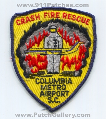 Columbia Metro Airport Crash Fire Rescue CFR Department Patch (South Carolina)
Scan By: PatchGallery.com
Keywords: c.f.r. dept. arff a.r.f.f. aircraft firefighter firefighting s.c.