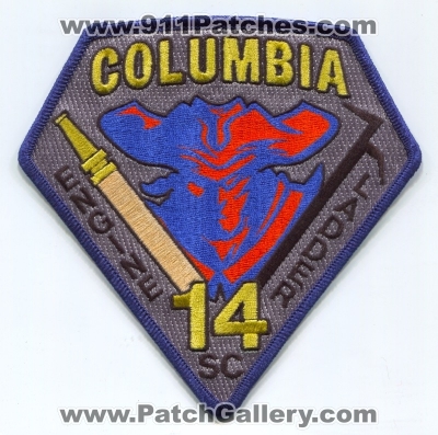 Columbia Fire Department Station 14 Patch (South Carolina)
Scan By: PatchGallery.com
Keywords: dept. company co. engine ladder sc