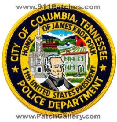 Columbia Police Department (Tennessee)
Thanks to apdsgt for this scan.
Keywords: city of