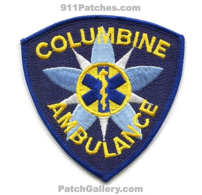 Columbine Ambulance Service Patch (Colorado)
[b]Scan From: Our Collection[/b]
Keywords: ems