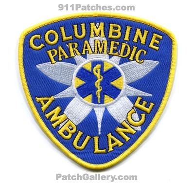 Columbine Ambulance Service Paramedic Patch (Colorado)
[b]Scan From: Our Collection[/b]
Keywords: ems