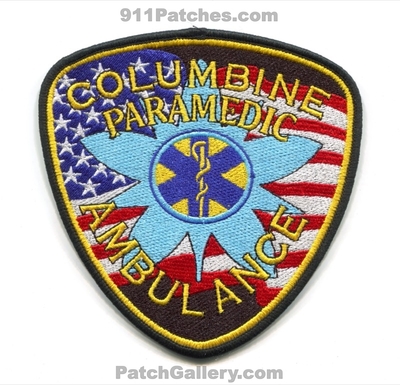 Columbine Ambulance Service Paramedic Patch (Colorado)
[b]Scan From: Our Collection[/b]
Keywords: ems