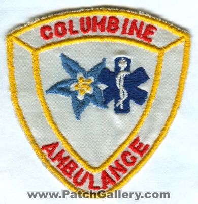 Columbine Ambulance Service Patch (Colorado)
[b]Scan From: Our Collection[/b]
Keywords: ems
