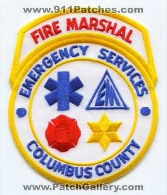 Columbus County Emergency Services Fire Marshal Patch (North Carolina)
Scan By: PatchGallery.com
Keywords: es ems