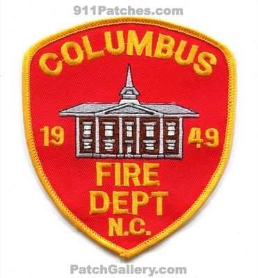 Columbus Fire Department Patch (North Carolina)
Scan By: PatchGallery.com
Keywords: dept. 1949