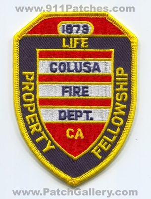 Colusa Fire Department Patch (California)
Scan By: PatchGallery.com
Keywords: dept. life property fellowship 1873