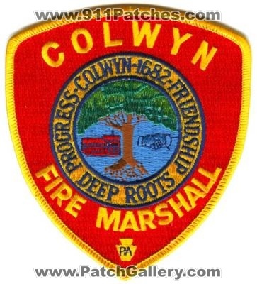Colwyn Fire Department Fire Marshall Patch (Pennsylvania)
Scan By: PatchGallery.com
Keywords: dept. progress friendship deep roots