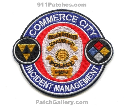 Commerce City Police Department Incident Management Patch (Colorado)
[b]Scan From: Our Collection[/b]
Keywords: dept. officer imt team hazardous materials hazmat haz-mat