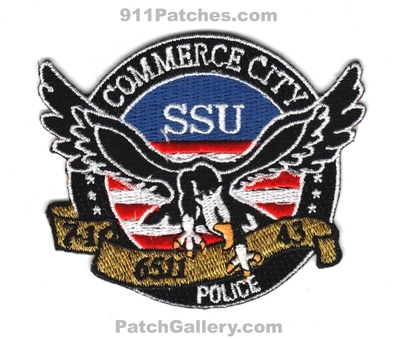 Commerce City Police Department Special Services Unit SSU Patch (Colorado)
Scan By: PatchGallery.com
Keywords: dept. 7-1 6511 43