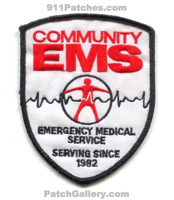 Community Emergency Medical Services EMS Patch (Ohio) (Confirmed)
Scan By: PatchGallery.com
Keywords: ambulance serving since 1982