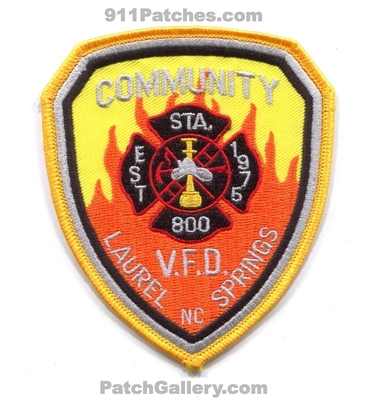 Community Volunteer Fire Department Station 800 Laurel Springs Patch (North Carolina)
Scan By: PatchGallery.com
Keywords: vol. dept. vfd sta.