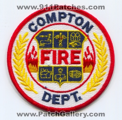 Compton Fire Department Patch (California)
Scan By: PatchGallery.com
Keywords: dept.