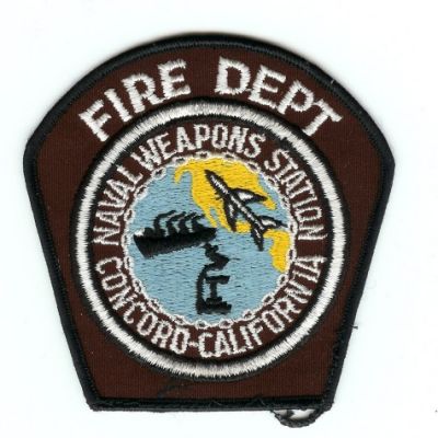 Concord NWS Fire Dept
Thanks to PaulsFirePatches.com for this scan.
Keywords: california naval weapons station department