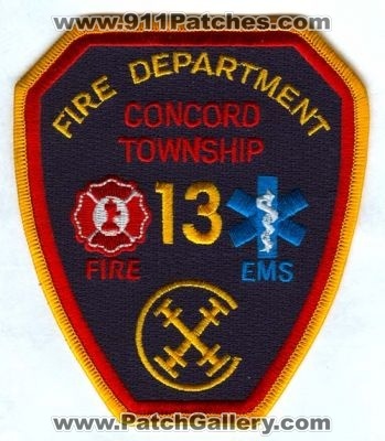 Concord Township Fire Department 13 Patch (Ohio)
Scan By: PatchGallery.com
Keywords: twp. dept. ems