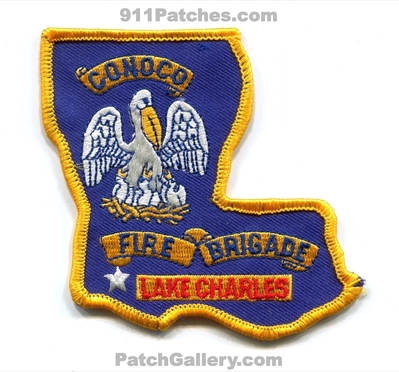 Conoco Lake Charles Refinery Fire Department Brigade Patch (Louisiana) (State Shape)
Scan By: PatchGallery.com
Keywords: oil gas petroleum refinery industrial plant emergency response team ert hazardous materials haz-mat hazmat dept.