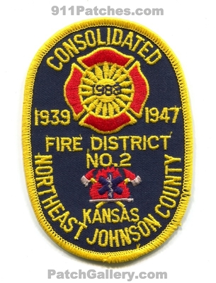 Consolidated Fire District Number 2 Northeast Johnson County Patch (Kansas)
Scan By: PatchGallery.com
Keywords: dist. no. #2 department dept. co. 1939 1947 1988