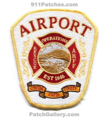 Contra Costa County Airport Fire Rescue Department Patch (California)
Scan By: PatchGallery.com
Keywords: co. dept. operations arff aircraft firefighter firefighting crash cfr est. 1946