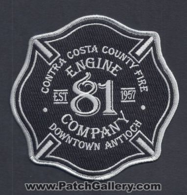 Contra Costa County Fire Department Engine Company 81 (California)
Thanks to Paul Howard for this scan.
Keywords: co. dept. station downtown antioch