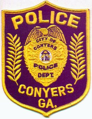 Conyers Police Dept
Thanks to EmblemAndPatchSales.com for this scan.
Keywords: georgia department city of