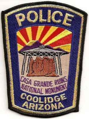 Coolidge Police
Thanks to EmblemAndPatchSales.com for this scan.
Keywords: arizona