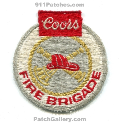 Coors Fire Brigade Patch (Colorado)
[b]Scan From: Our Collection[/b]
Keywords: beer brewery department dept.