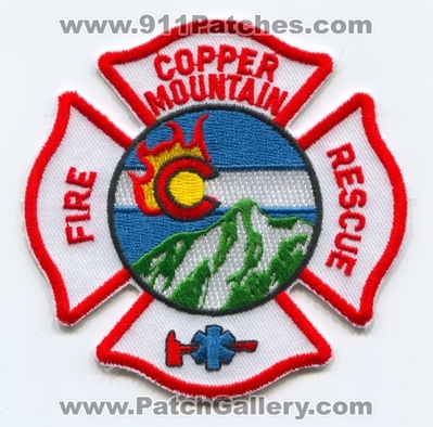 Copper Mountain Fire Rescue Department Patch (Colorado) (Defunct)
[b]Scan From: Our Collection[/b]
Now Summit Fire EMS in 2018
Keywords: dept.