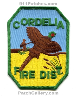 Cordelia Fire District Patch (California)
Scan By: PatchGallery.com
Keywords: dist. department dept.