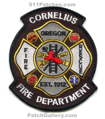 Cornelius Fire Rescue Department Patch (Oregon)
Scan By: PatchGallery.com
Keywords: dept. est. 1912