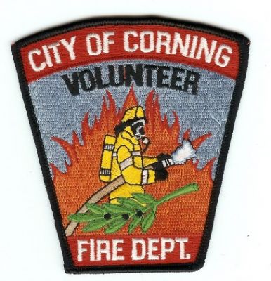Corning Volunteer Fire Dept
Thanks to PaulsFirePatches.com for this scan.
Keywords: california city of department
