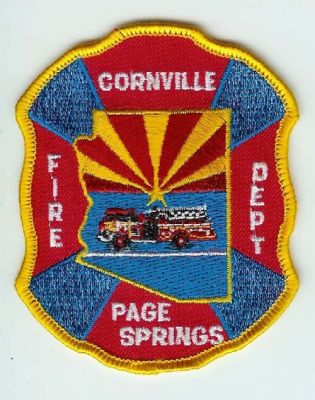 Cornville Page Springs Fire Dept (Arizona)
Thanks to Mark C Barilovich for this scan.
Keywords: department