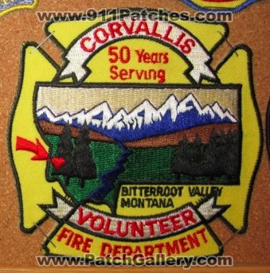 Corvallis Volunteer Fire Department 50 Years (Montana)
Picture By: PatchGallery.com
Thanks to Jeremiah Herderich
Keywords: dept. bitterroot valley