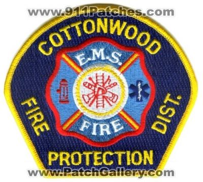 Cottonwood Fire Protection District Patch (California)
[b]Scan From: Our Collection[/b]
Keywords: e.m.s. ems