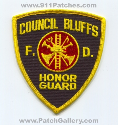 Council Bluffs Fire Department Honor Guard Patch (Iowa)
Scan By: PatchGallery.com
Keywords: dept. f.d.