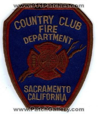 Country Club Fire Department (California)
Thanks to PaulsFirePatches.com for this scan.
Keywords: dept. sacramento