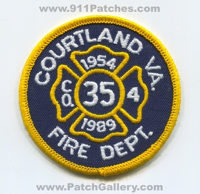 Courtland Fire Department Company 4 Patch (Virginia)
Scan By: PatchGallery.com
Keywords: dept. co. number no. #4 35 1954 1989 va.