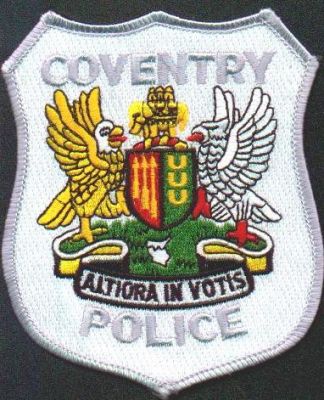 Coventry Police
Thanks to EmblemAndPatchSales.com for this scan.
Keywords: connecticut