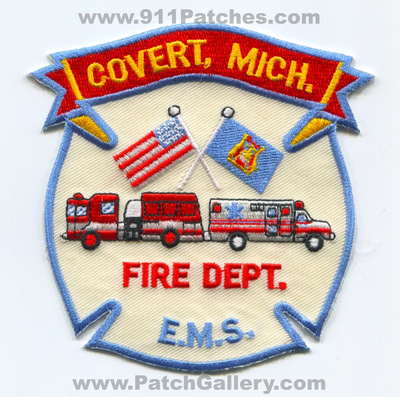 Covert Fire Department EMS Patch (Michigan)
Scan By: PatchGallery.com
Keywords: dept. e.m.s. ambulance