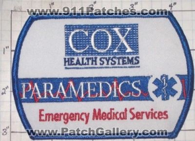 Cox Health Systems Emergency Medical Services Paramedics (Missouri)
Thanks to swmpside for this picture.
Keywords: ems
