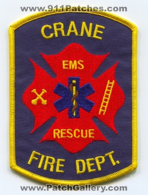 Crane Fire Department (Texas)
Scan By: PatchGallery.com
Keywords: ems rescue dept.